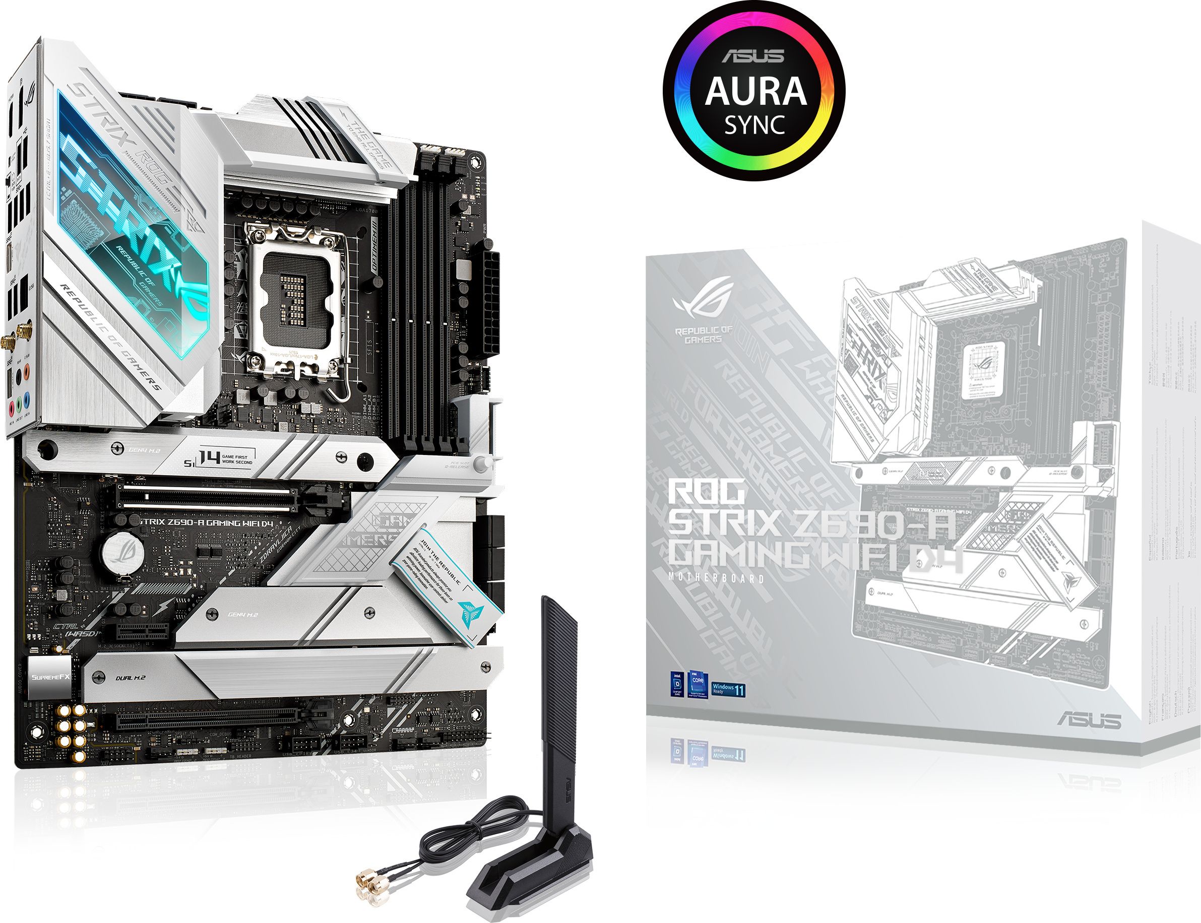 ASUS ROG STRIX Z690-A GAMING WIFI D4 ATX MB LGA1700 4xDDR4 4xM.2 6xSATA